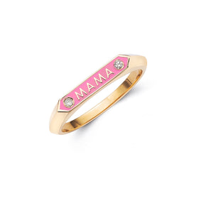 mama signet gold pink diamonds