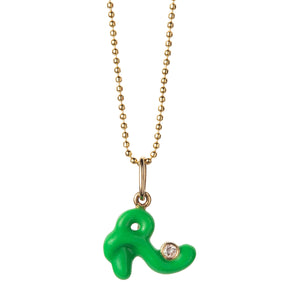 munchkin letter pendant 14k glow-in-the-dark