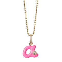 munchkin letter pendant 14k bubblegum