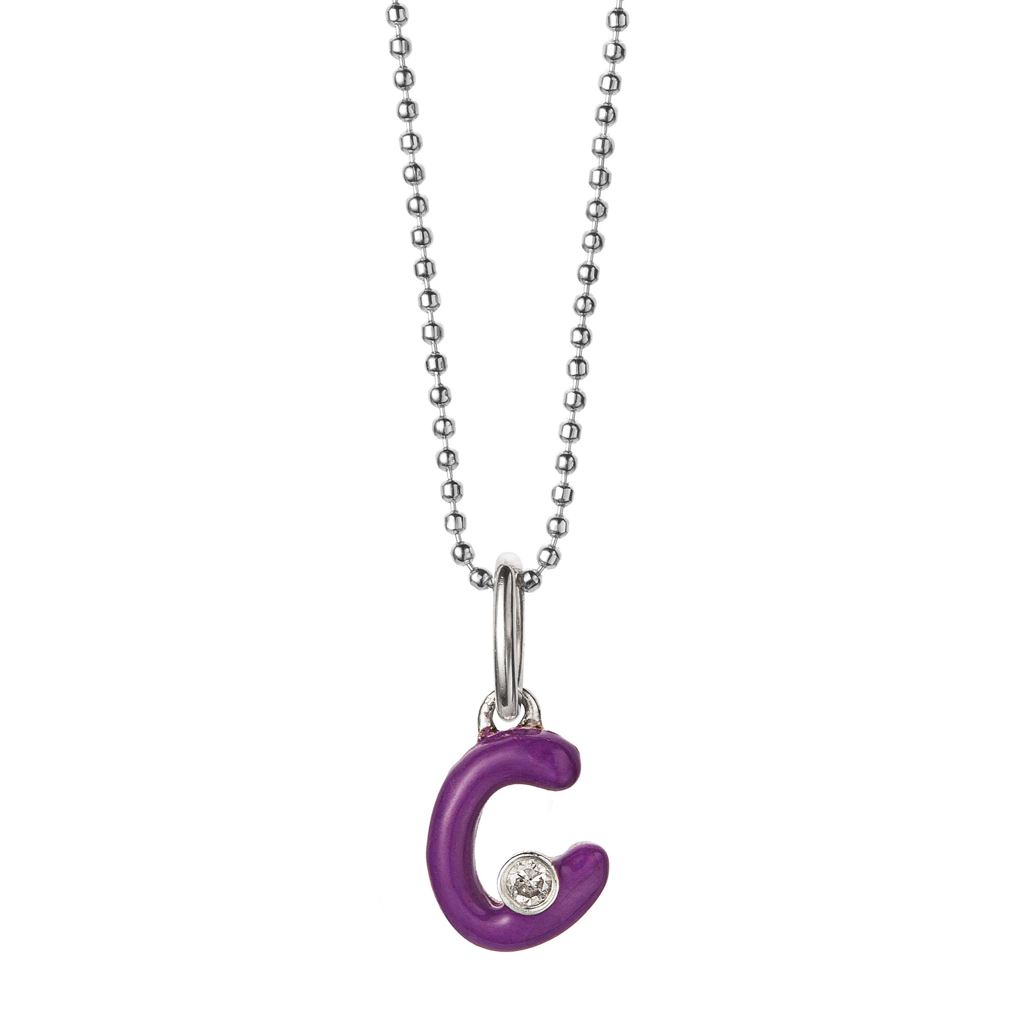 munchkin letter pendant sterling purple