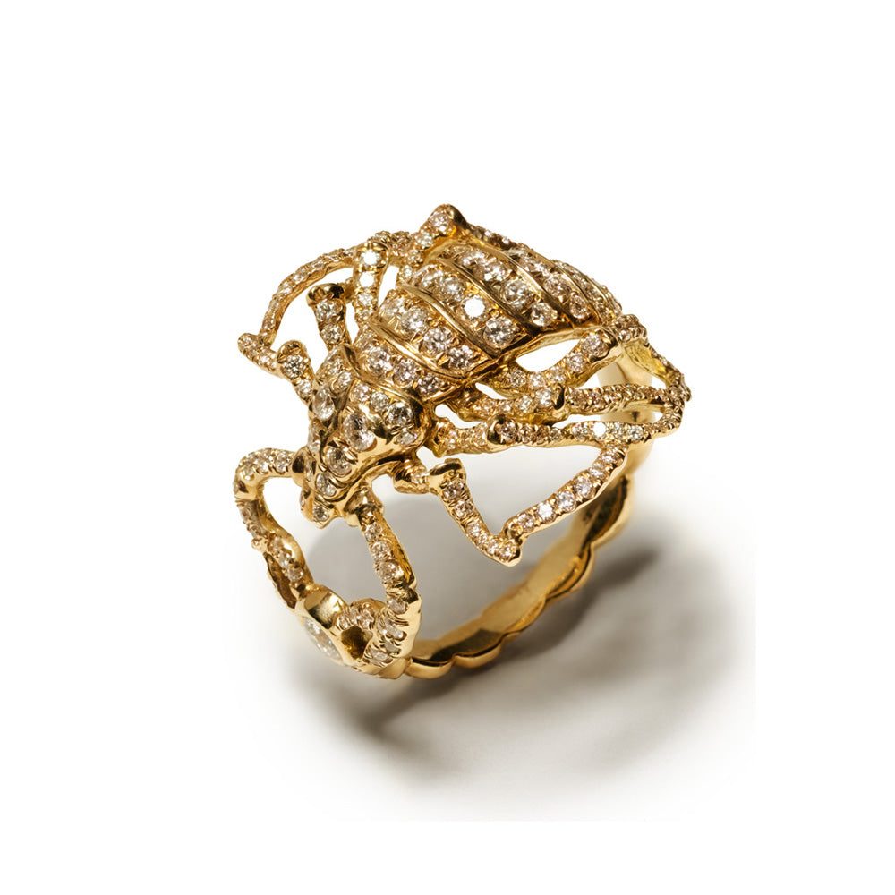 18k gold scorpion ring