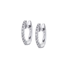 Diamond Huggie Hoops