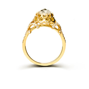 Heirloom quality designer diamond engagement ring